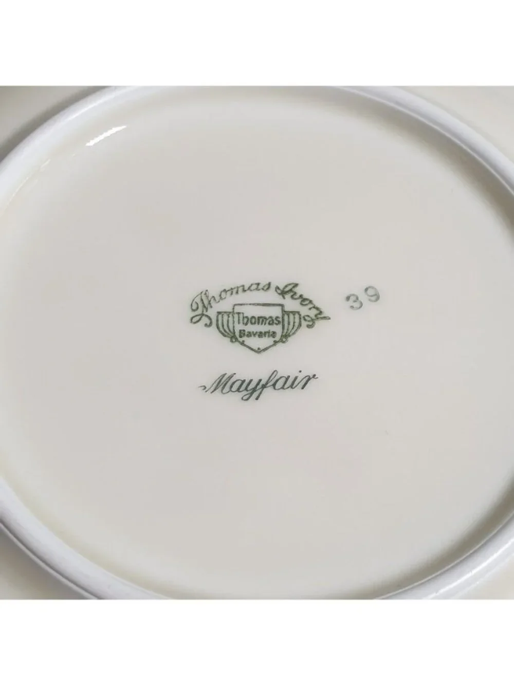 Thomas Ivory Bavaria Mayfair Floral Rimmed Soup Bowl Vintage Porcelain Gold Trim